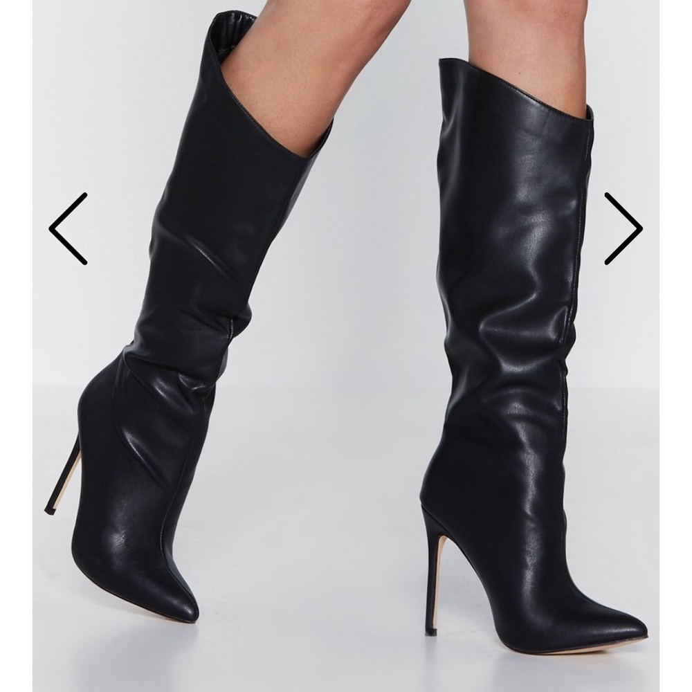 Black knee high boots size 6 like NEW